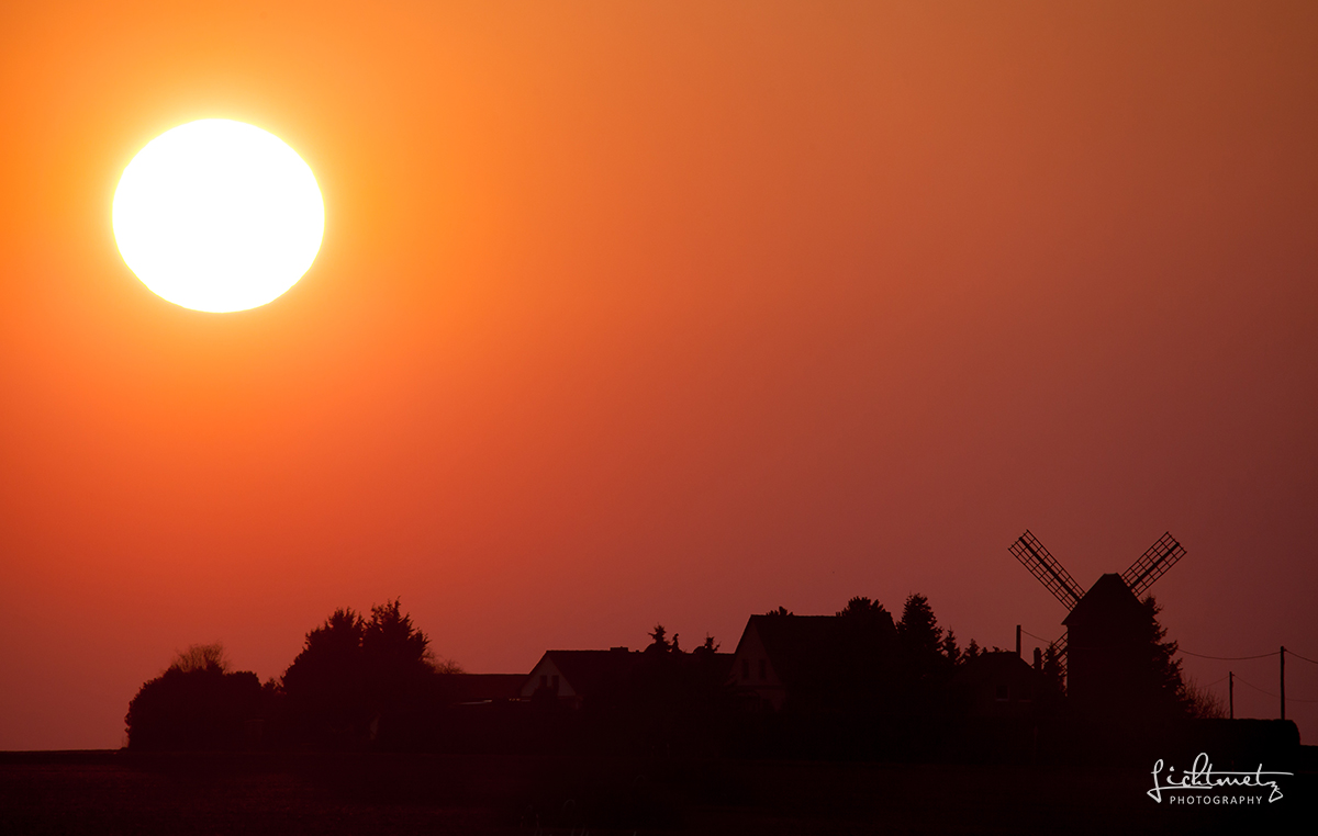 Vor dem Sonnenuntergang im Abendrot